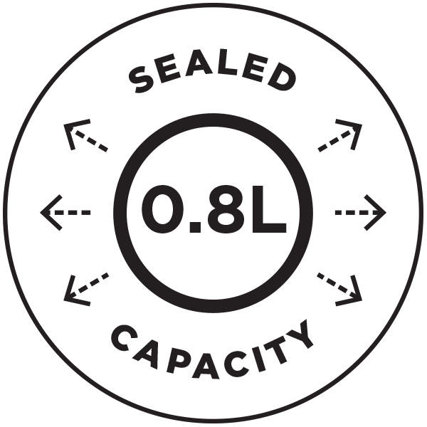 0.8L SEALED CAPACITY