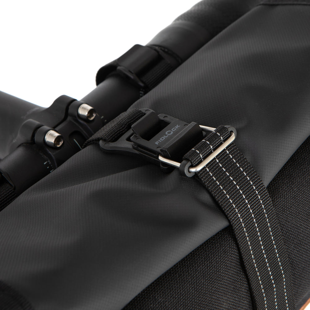 close up of the restrap rolltop canister fidlock buckle