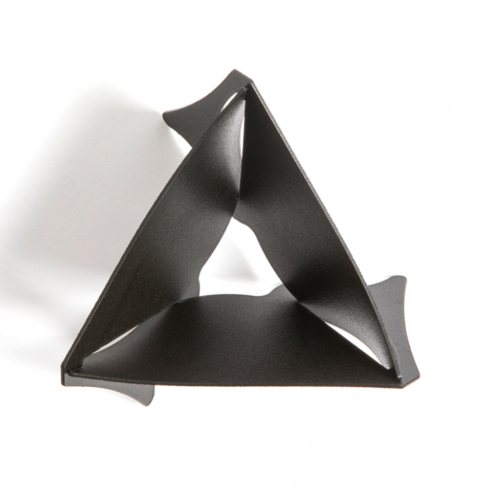 A black portable restrap coffee dripper fully assembled