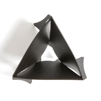 A black portable restrap coffee dripper fully assembled