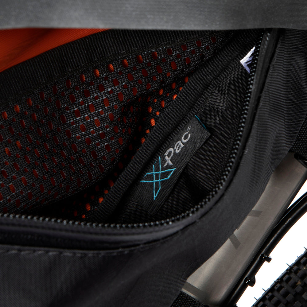 inside of the race frame bag